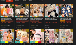 toko boneka di Shopee terlengkap